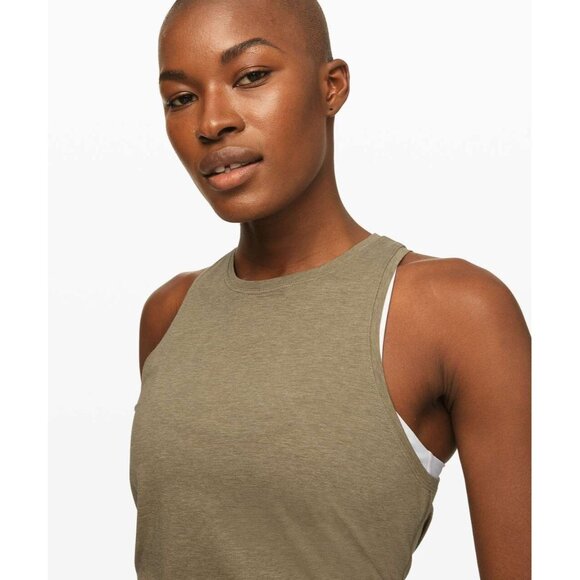 LULULEMON All Tied Up Grape Leaf Green Pima Cotton Tie Back Tank Top, Size 4 - Picture 2 of 13